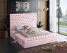 Meridian Furniture - Bliss Velvet Queen Bed in Pink - BlissPink-Q - GreatFurnitureDeal
