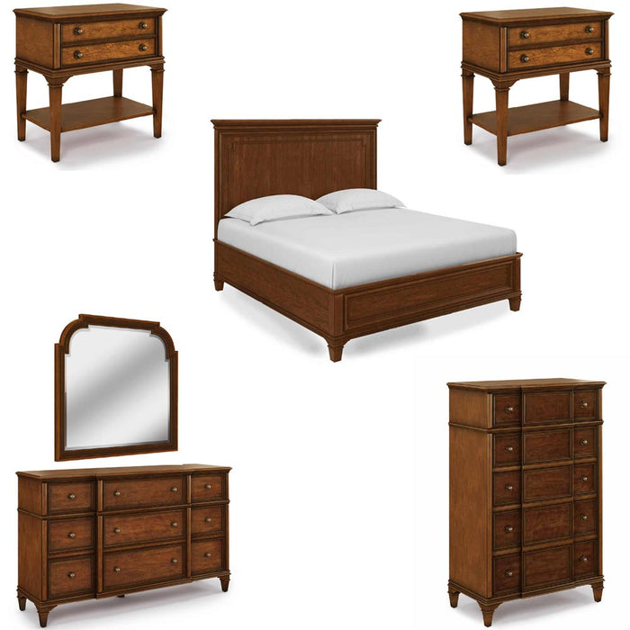 ART Furniture - Newel 6 Piece Eastern King Panel Bedroom Set in Cherry - 294126-141-1406-6SET
