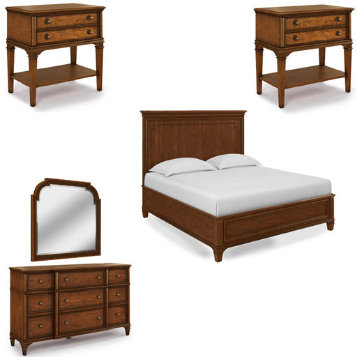 ART Furniture - Newel 5 Piece Eastern King Panel Bedroom Set in Cherry - 294126-141-1406-5SET - GreatFurnitureDeal