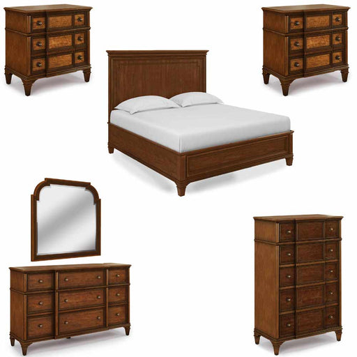 ART Furniture - Newel 6 Piece Eastern King Panel Bedroom Set in Cherry - 294126-1406-6SET - GreatFurnitureDeal