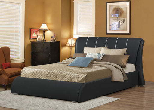 Myco Furniture - Courtney Black Queen Platform Bed - 2958Q-BK