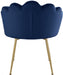 Meridian Furniture - Claire Velvet Dining Chair Set of 2 in Navy - 748Navy-C - GreatFurnitureDeal