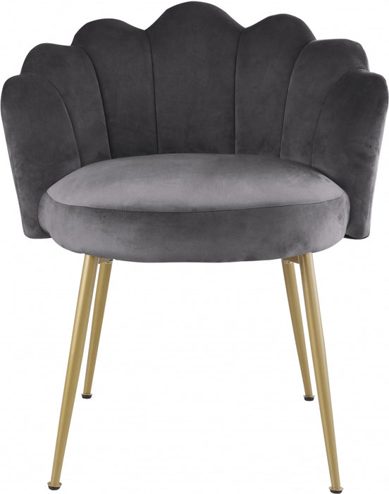 Meridian Furniture - Claire Velvet Dining Chair Set of 2 in Grey - 748Grey-C - GreatFurnitureDeal