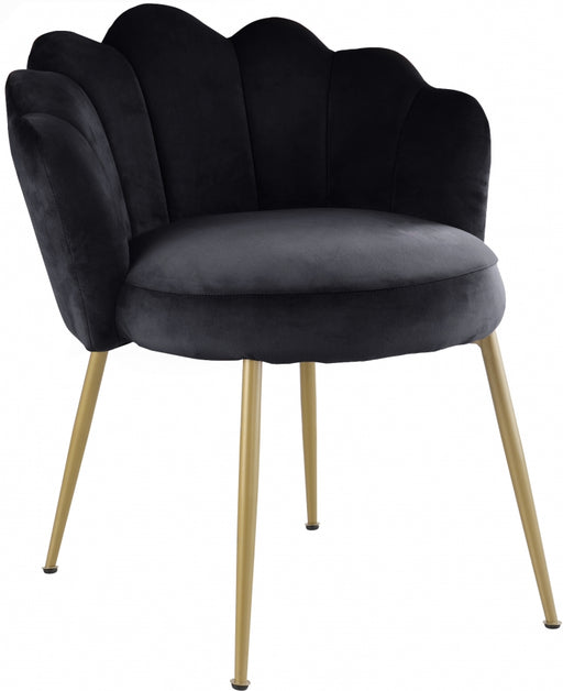 Meridian Furniture - Claire Velvet Dining Chair Set of 2 in Black - 748Black-C - GreatFurnitureDeal