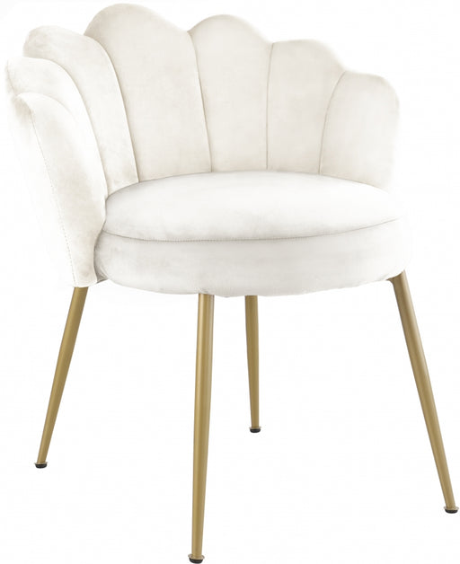 Meridian Furniture - Claire Velvet Dining Chair Set of 2 in Cream - 748Cream-C - GreatFurnitureDeal