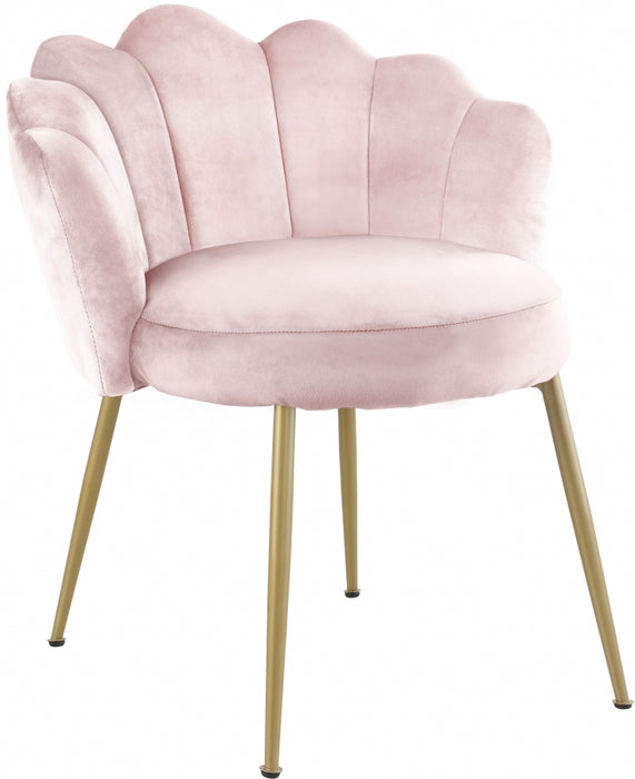 Meridian Furniture - Claire Velvet Dining Chair Set of 2 in Pink - 748Pink-C - GreatFurnitureDeal