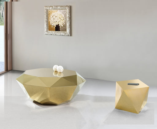 Meridian Furniture - Gemma 3 Piece Occasional Table Set in Gold - 222Gold-3SET - GreatFurnitureDeal