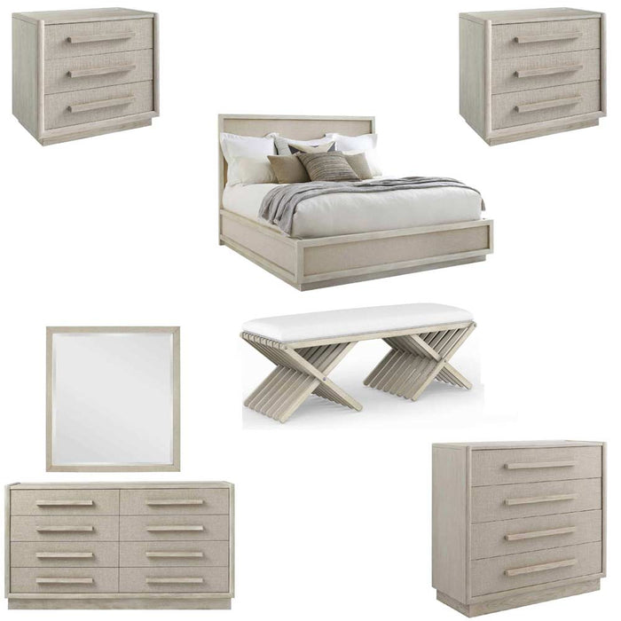 ART Furniture - Cotiere 7 Piece Queen Bedroom Set in Linen - 299125-140-2349-7SET - GreatFurnitureDeal