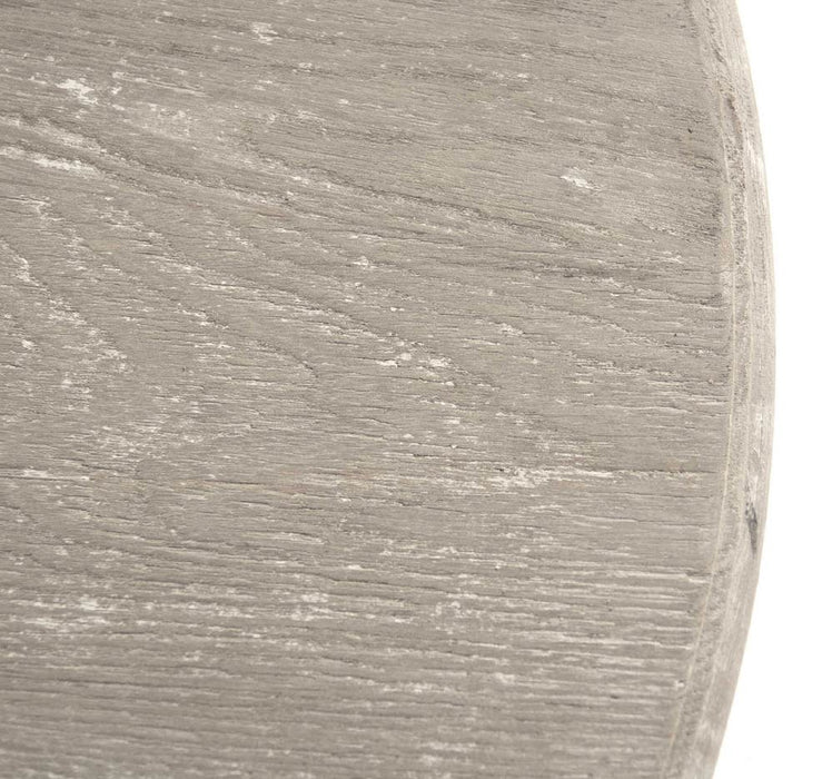 Zentique - Bart Antique Grey Taupe 28'' Wide Round Pedestal Table - LI-SH12-13-93 - GreatFurnitureDeal