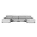 Nativa Interiors - Chester Modular U-Shape Sectional 76"D With Double Ottoman Off White - SEC-CHST-CL-UL1-6PC-PF-WHITE - GreatFurnitureDeal