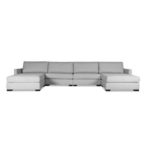 Nativa Interiors - Chester Modular U-Shape Sectional 83"D With Double Ottoman Grey - SEC-CHST-DP-UL1-6PC-PF-GREY - GreatFurnitureDeal
