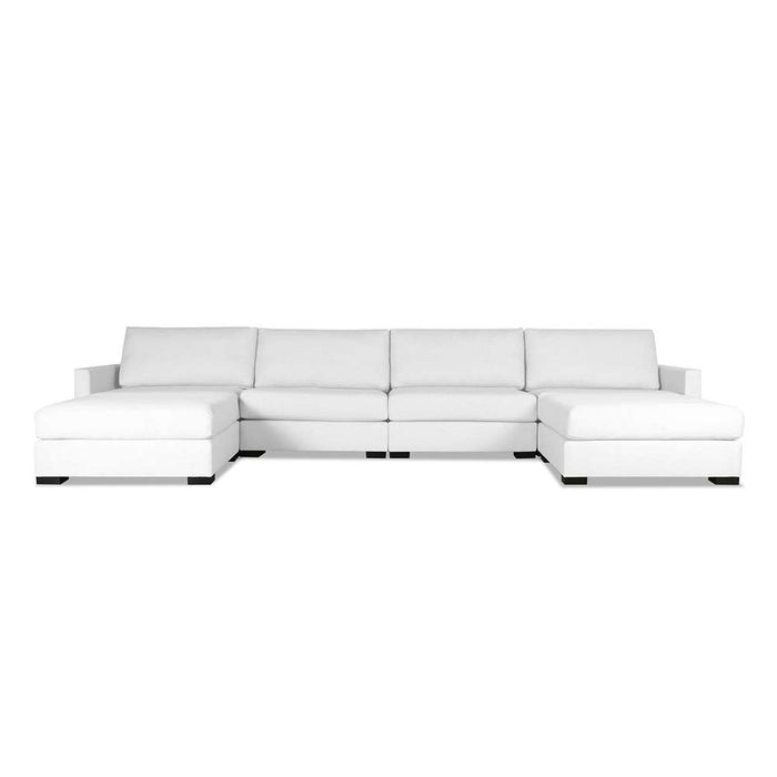 Nativa Interiors - Chester Modular Sectional U-Shape 76"D With Double Ottoman Gray - SEC-CHST-CL-UL1-6PC-PF-GREY - GreatFurnitureDeal