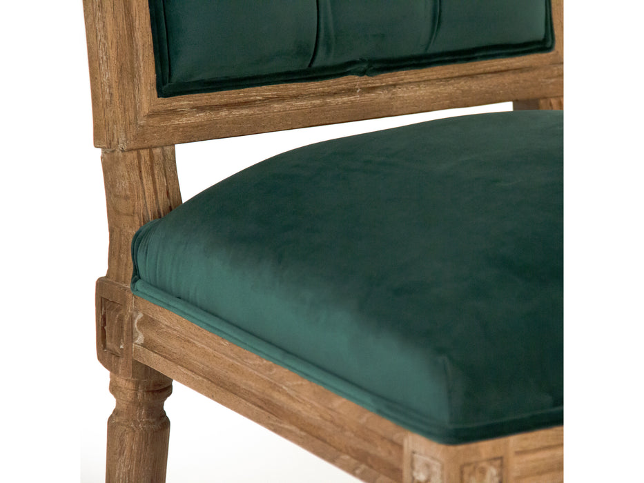 Zentique -Louis Green Velvet Side Dining Chair - FC010-4-Z E272 V093