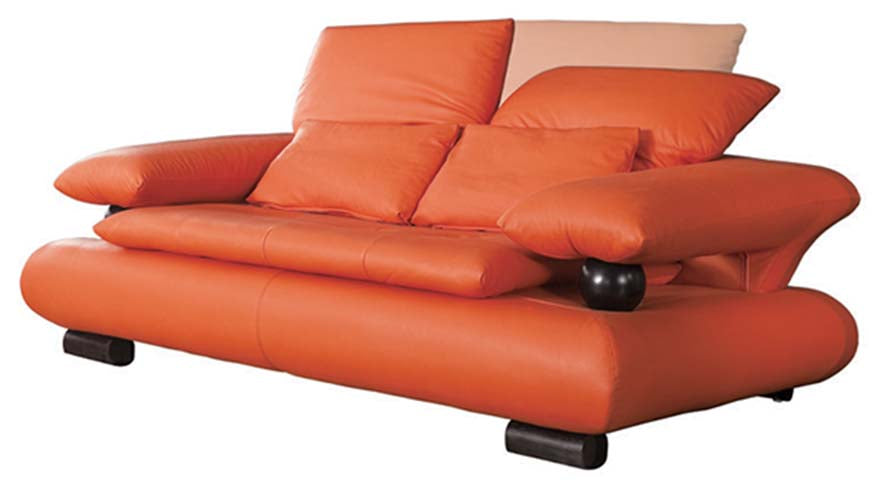 ESF Furniture -  410 Living Room 3 Piece Living Room Set in Orange - 410ORANGESLC-3SET