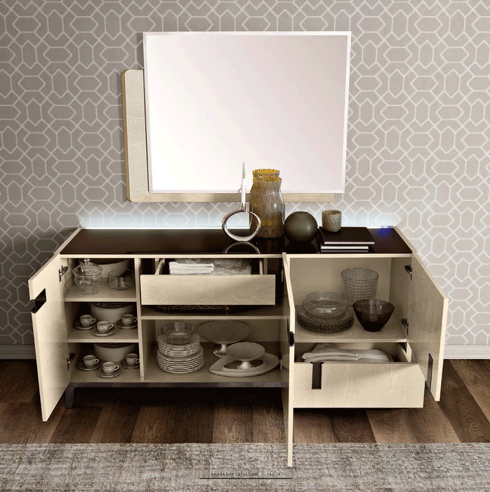ESF Furniture - Ambra 12 Piece Dining Room Set w-1ext - AMBRATABLE-12SET