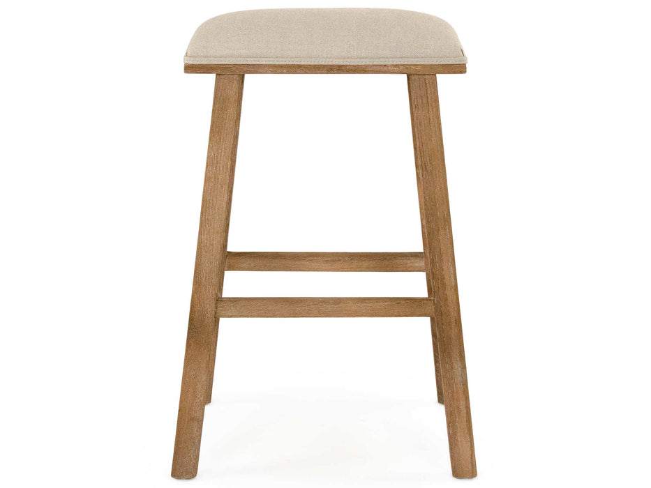 Zentique - Jocelyn Natural Linen Side Bar Height Stool - CFH519 Bar E272 A003 - GreatFurnitureDeal