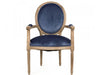 Zentique - Medallion Blue Velvet Arm Dining Chair - B009 E272 11905 - GreatFurnitureDeal