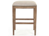 Zentique -Cora Oatmeal Polyester Side Bar Height Stool - CFH403 Bar E272 C053 - GreatFurnitureDeal