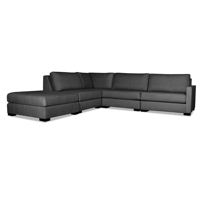 Nativa Interiors - Chester Modular L-Shaped Sectional Right Arm Facing 121" With Ottoman Grey - SEC-CHST-CL-AR1-5PC-PF-GREY - GreatFurnitureDeal
