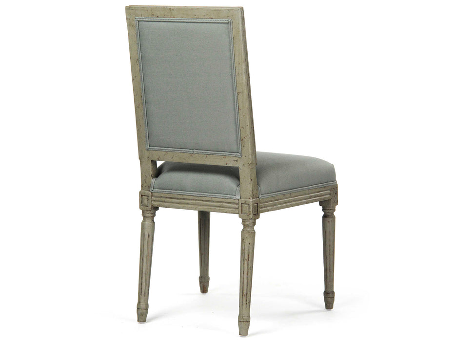 Zentique - Louis Sage Linen Side Dining Chair - FC010-4-Z 432 I - GreatFurnitureDeal