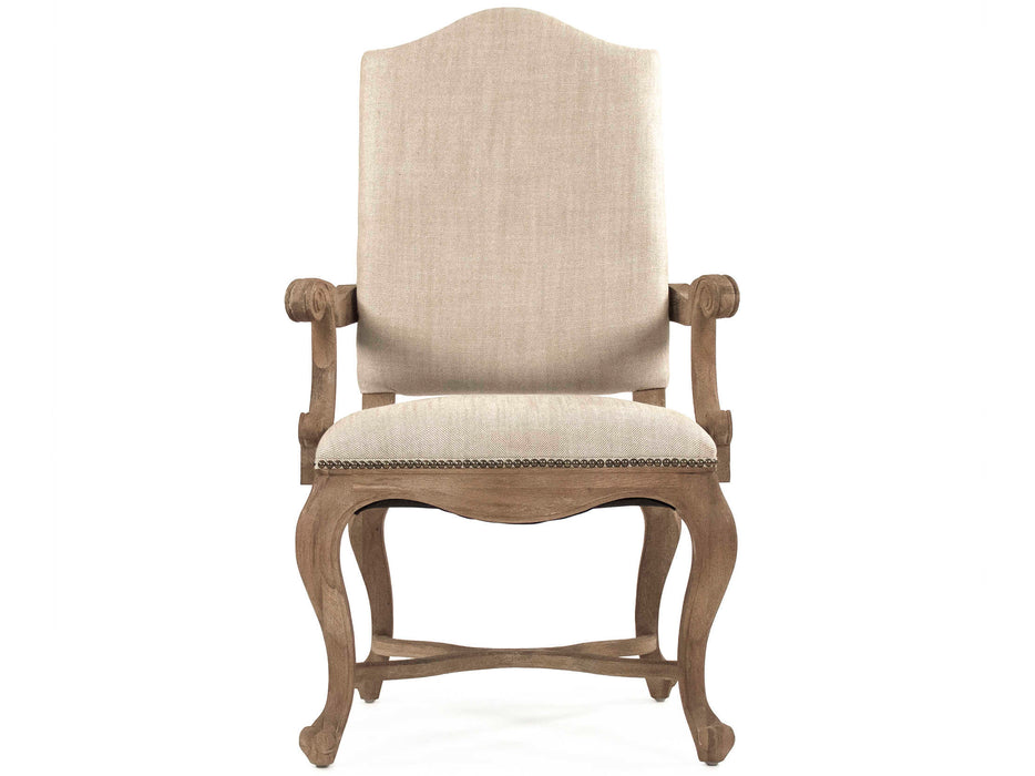 Zentique - Grayson Cotton Linen Arm Dining Chair - CFH422-F E272 C053 - GreatFurnitureDeal