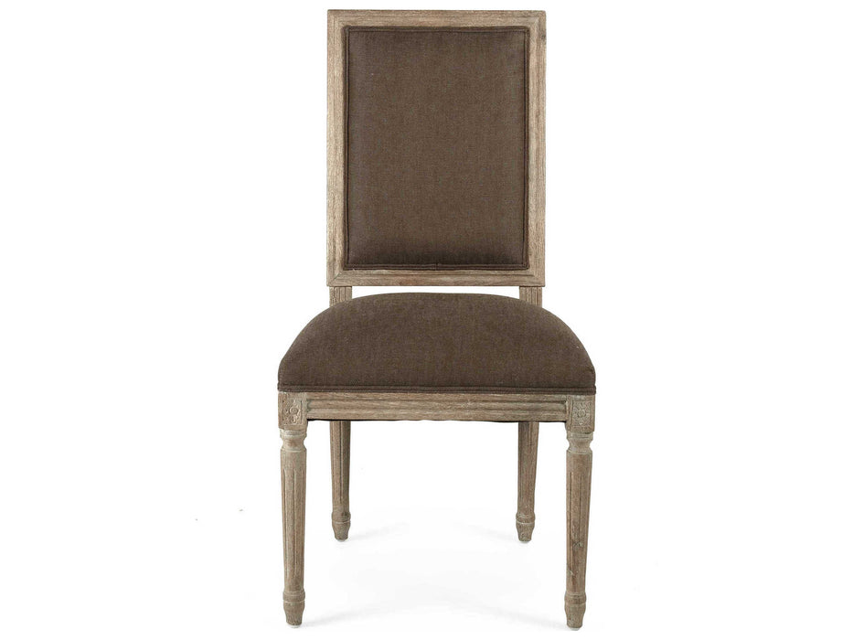Zentique - Louis Aubergine Linen Side Dining Chair - FC010-4 E272 A008 - GreatFurnitureDeal