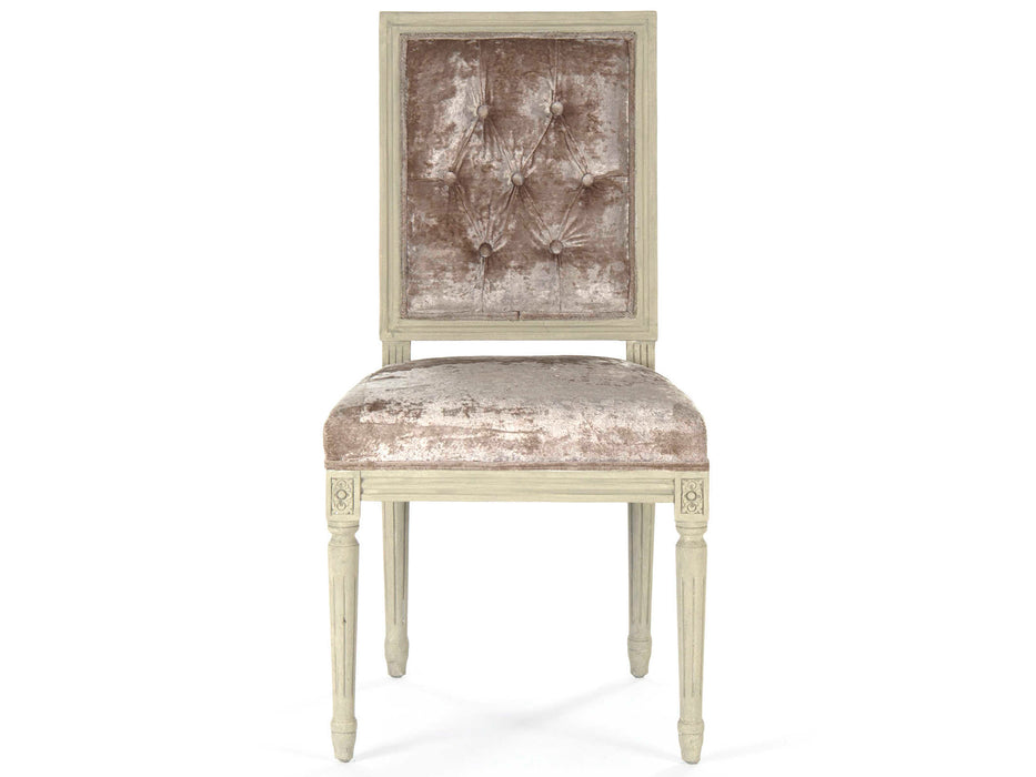 Zentique - Louis Crushed Champagne Velvet Side Dining Chair - FC010-4-Z 309 A - GreatFurnitureDeal