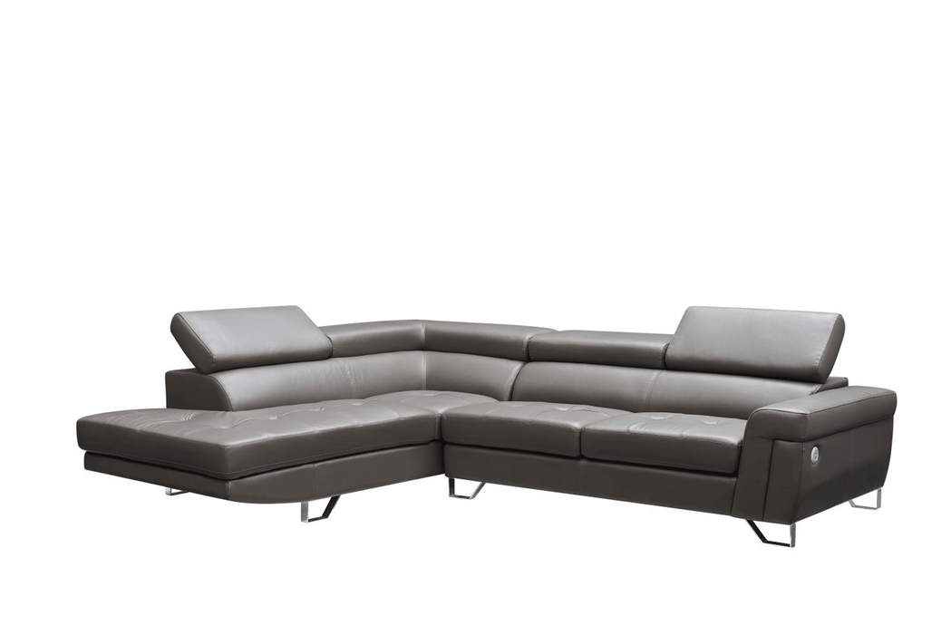 ESF Furniture - 1807 Sectional Sofa Left in grey - 1807SECTIONALLEFT - GreatFurnitureDeal