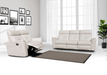 ESF Furniture - 8501 Living Room 3 Piece Living w/Manual Recliner Room Set in White - 85013SNOWWHITE - GreatFurnitureDeal