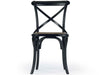 Zentique - Parisienne Black Birch / Brown Side Dining Chair - Set of 2 - FC035 301-1 Brown Seat - GreatFurnitureDeal