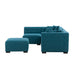 GFD Home - Sectional Sofa with Removable Ottoman Green - GreatFurnitureDeal