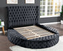 GFD Home - Hazel Queen Size Tufted Upholstery Storage Bed made with Wood in Black - GreatFurnitureDeal