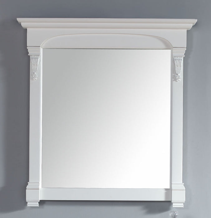 James Martin Furniture - Brookfield 39.5" Mirror in Bright White - 147-M39-BW - GreatFurnitureDeal