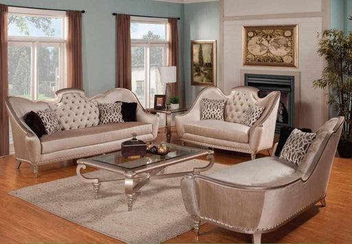 Benetti's Italia - Sofia 3 Piece Living Room Set in Pearl White
