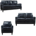 Mariano Italian Leather Furniture - Anya Sofa, Loveseat and Chair Set in Midnight Blue - ANYA-SLC - GreatFurnitureDeal