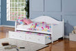 Coaster Furniture - 300053 White Curved Back Daybed - 300053 - GreatFurnitureDeal