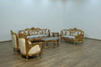European Furniture - Bellagio 3 Piece Living Room Set in Bronze off White-Gold - 30014-3SET - GreatFurnitureDeal