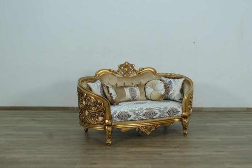 European Furniture - Bellagio Loveseat in Bronze off White-Gold - 30014-L - GreatFurnitureDeal