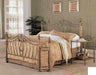 Coaster Furniture - Sydney Antique Brushed Gold King Metal Poster Bed - 300171KE - GreatFurnitureDeal