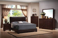Coaster Furniture - Conner 5 Piece California King Upholstered Bedroom Set with Low Profile - 300261KW-5SET
