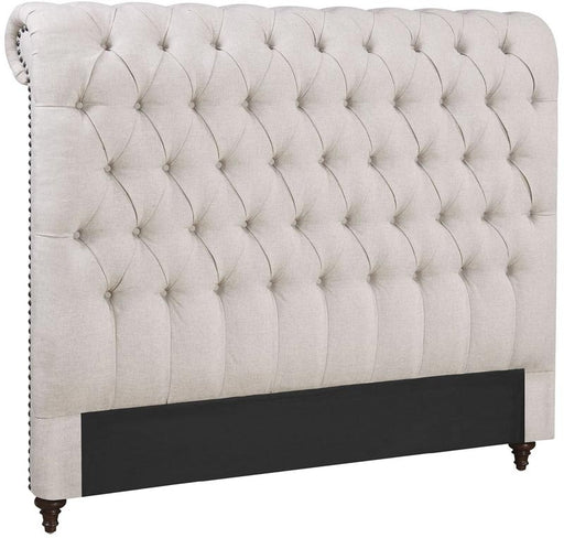 Coaster Furniture - Devon Beige Eastern King Platform Upholstered Bed - 300525KE - GreatFurnitureDeal