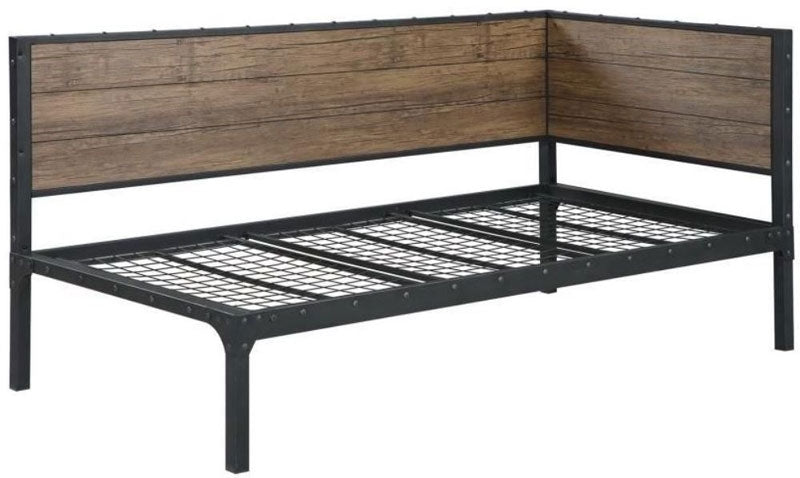 Coaster Furniture - Getler Weathered Black And Chestnut Twin Daybed - 300836
