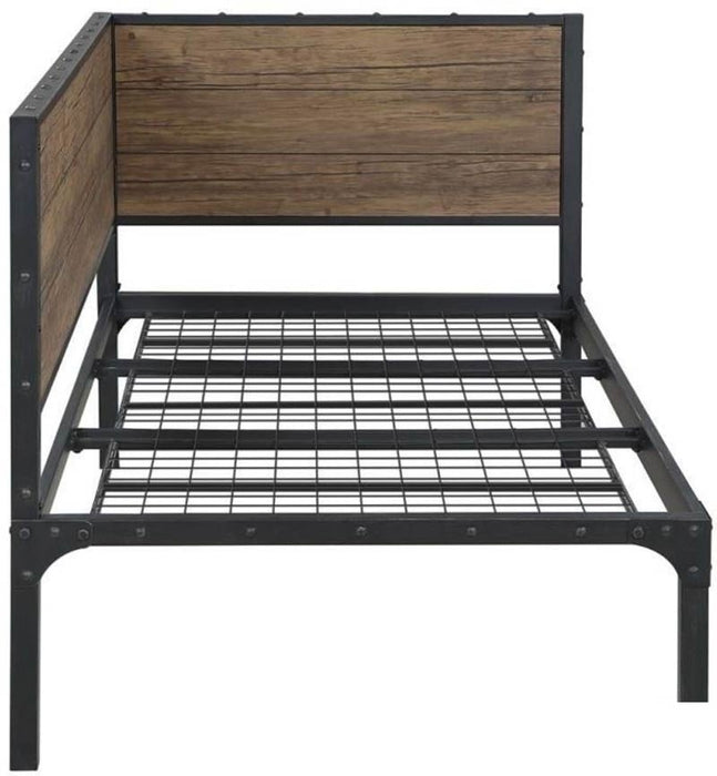 Coaster Furniture - Getler Weathered Black And Chestnut Twin Daybed - 300836 - GreatFurnitureDeal