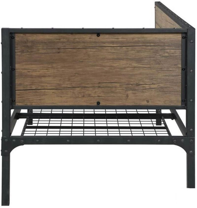 Coaster Furniture - Getler Weathered Black And Chestnut Twin Daybed - 300836 - GreatFurnitureDeal