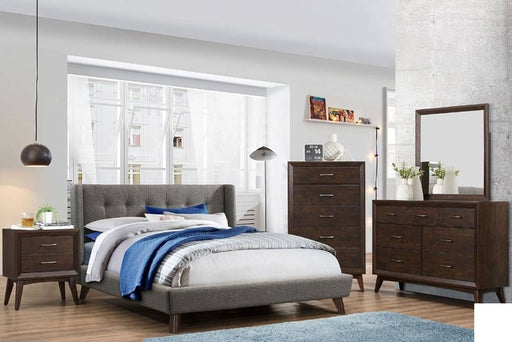 Coaster Furniture - Carrington Light Grey Full Upholstered Platform Bed - 301061F - Set View