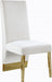 Meridian Furniture - Porsha Velvet Dining Chair Set of 2 in Cream - 755Cream-C - GreatFurnitureDeal
