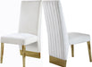 Meridian Furniture - Porsha Velvet Dining Chair Set of 2 in Cream - 755Cream-C - GreatFurnitureDeal
