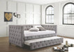 Coaster Furniture - Mockern Gray Upholstered Daybed With Trundle - 302161 - GreatFurnitureDeal