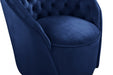 Meridian Furniture - Alessio Velvet Accent Chair in Navy - 501Navy - GreatFurnitureDeal