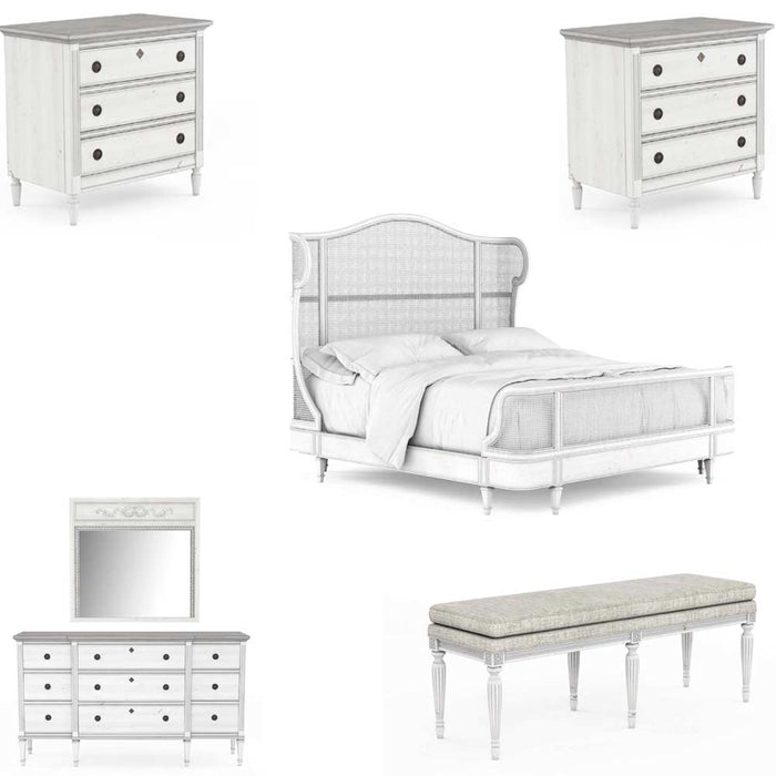 ART Furniture - Somerton 6 Piece Eastern King Bedroom Set in Fleur de Sel - 303146-2824-6SET
